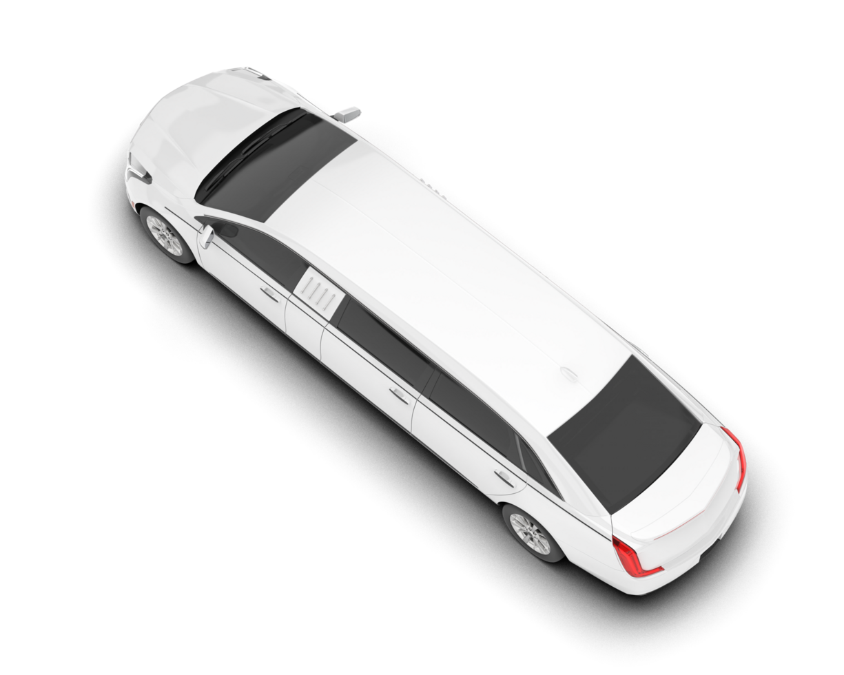 White luxury car isolated on transparent background. 3d rendering - illustration png