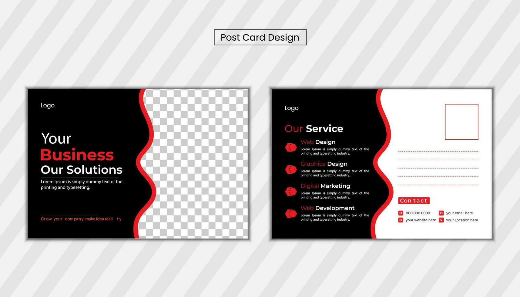 postcard or Event Card Design Free Vector