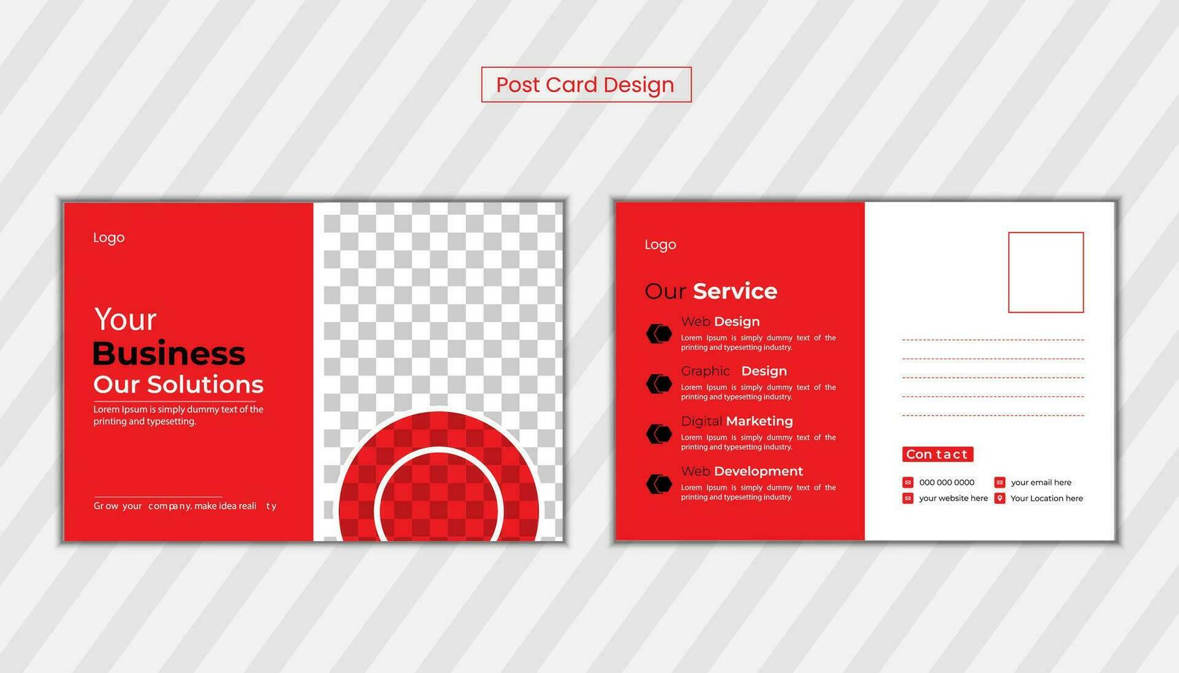 postcard or Event Card Design Free Vector