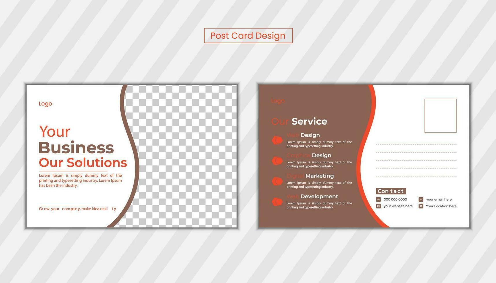 postcard or Event Card Design Free Vector