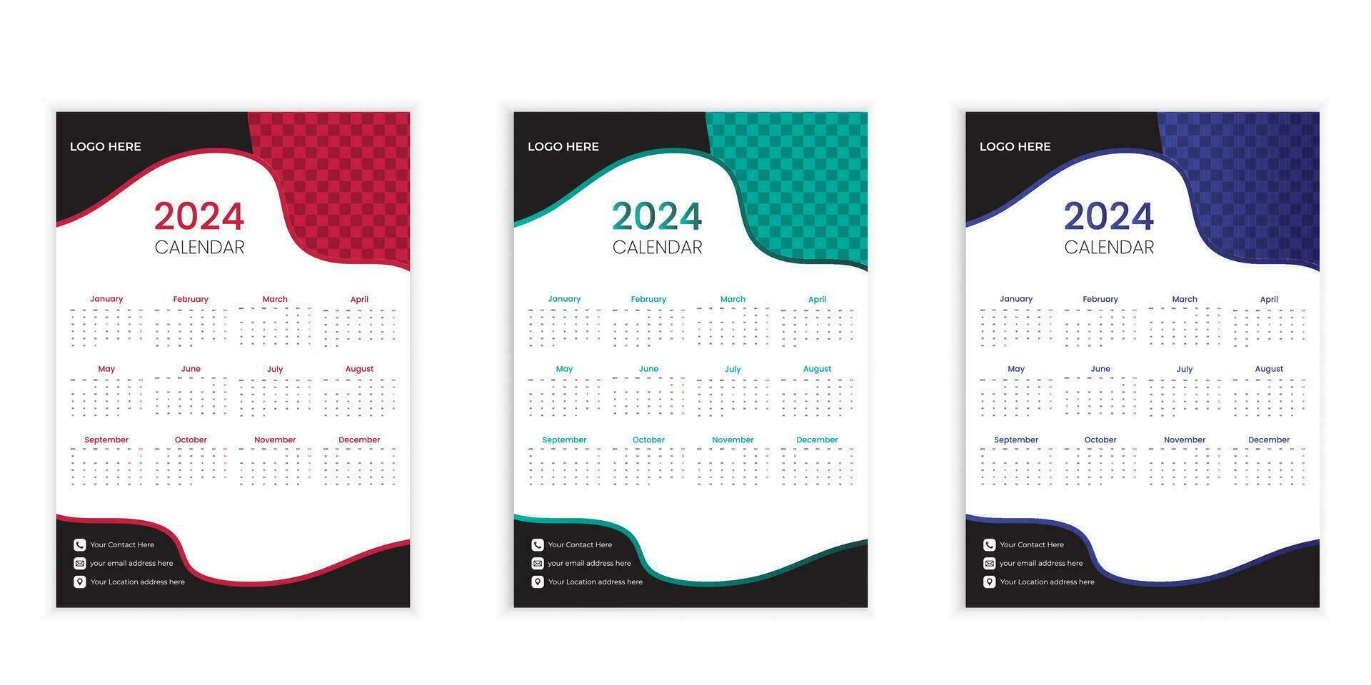 2024 Calender Business Formal Template Free Vector