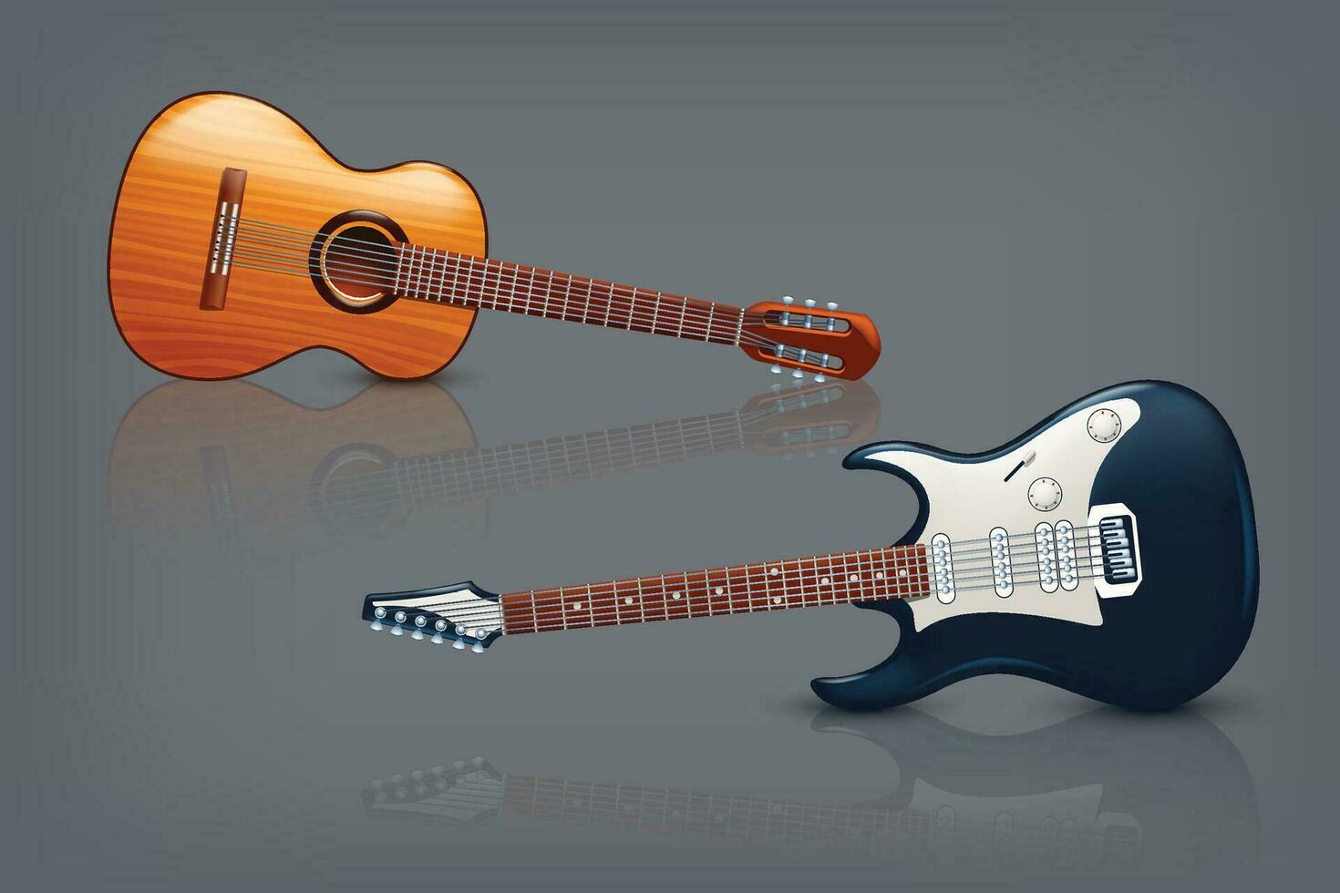 guitarra imagen conjunto vector