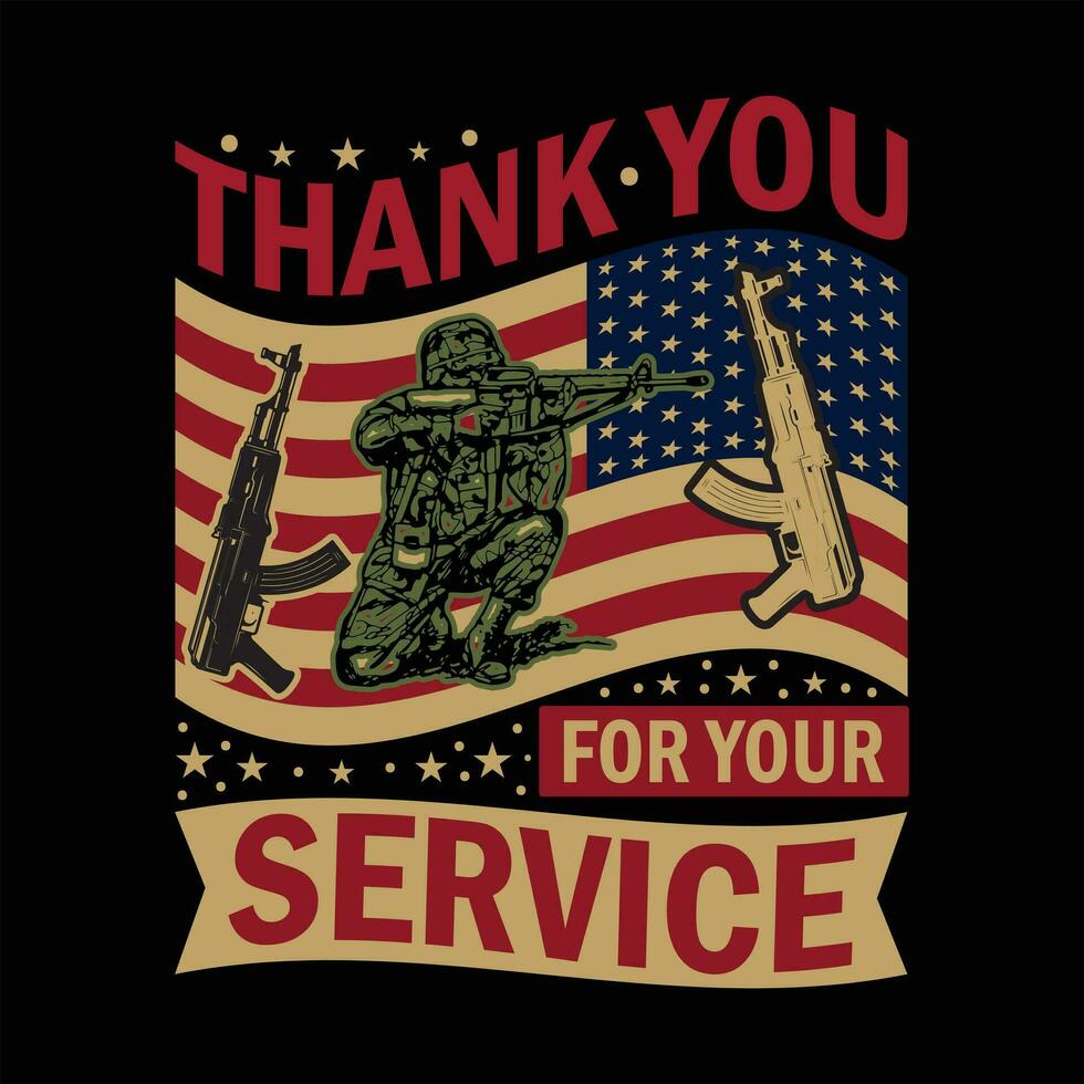 Thank You For Your Service T Shirt vector