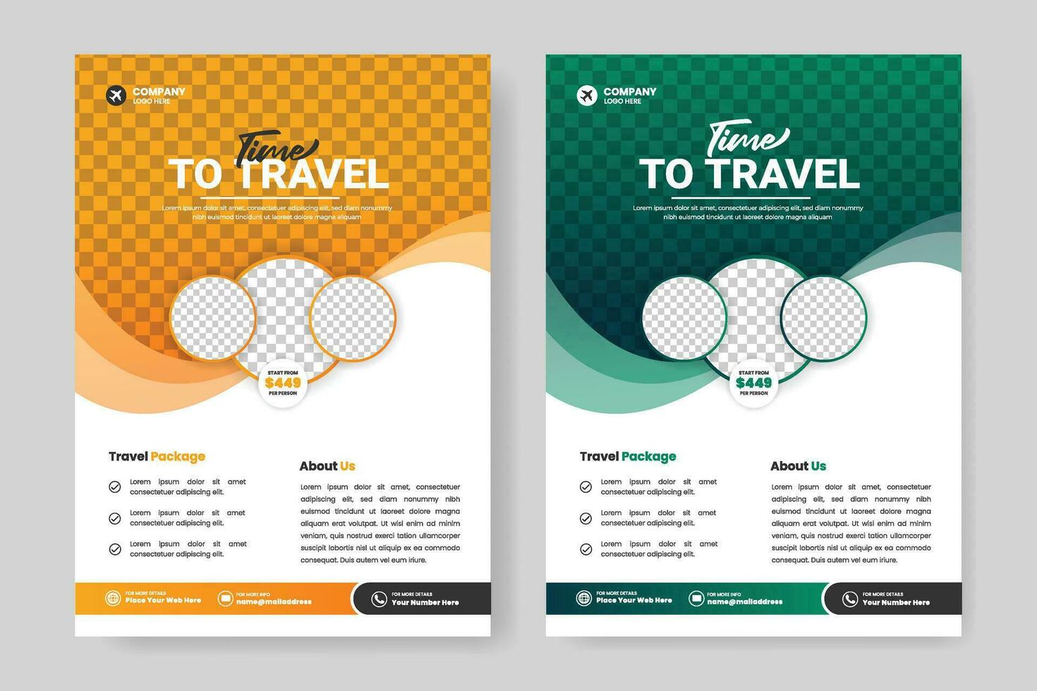 Vacation travel  flyer design template, Travel poster or flyer pamphlet flyer design and travel agency flye vector