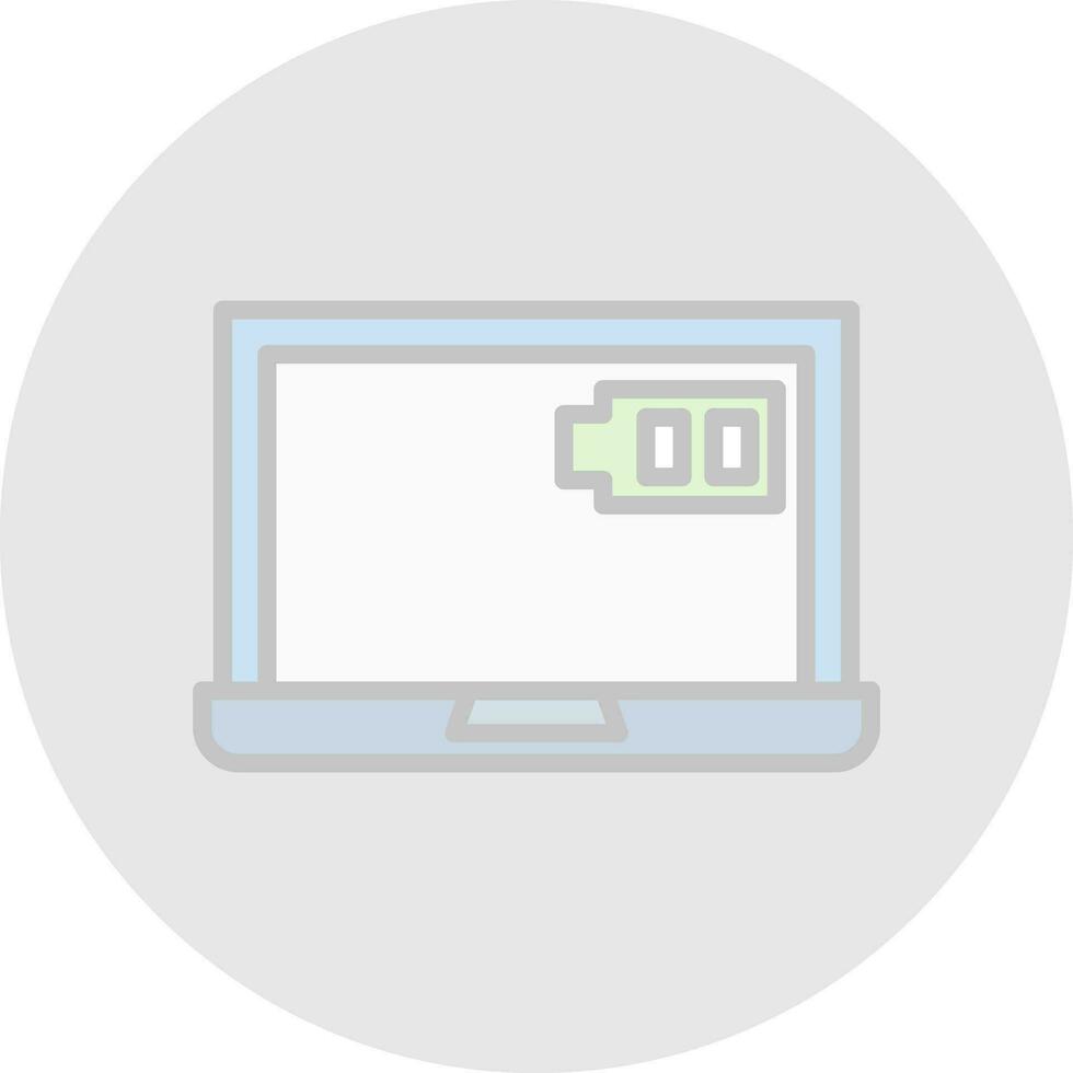 Laptop charging Vector Icon Design