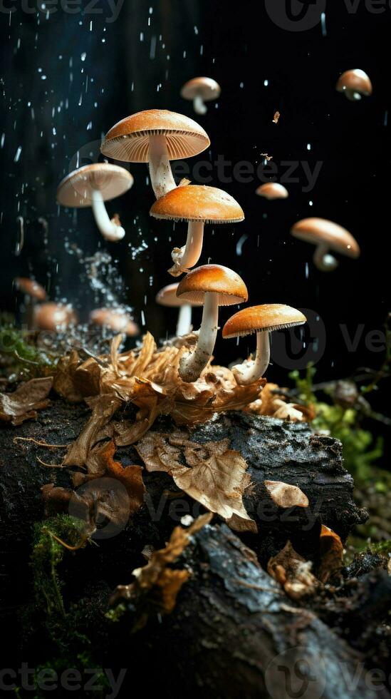 AI Generative a photo of mushrooms