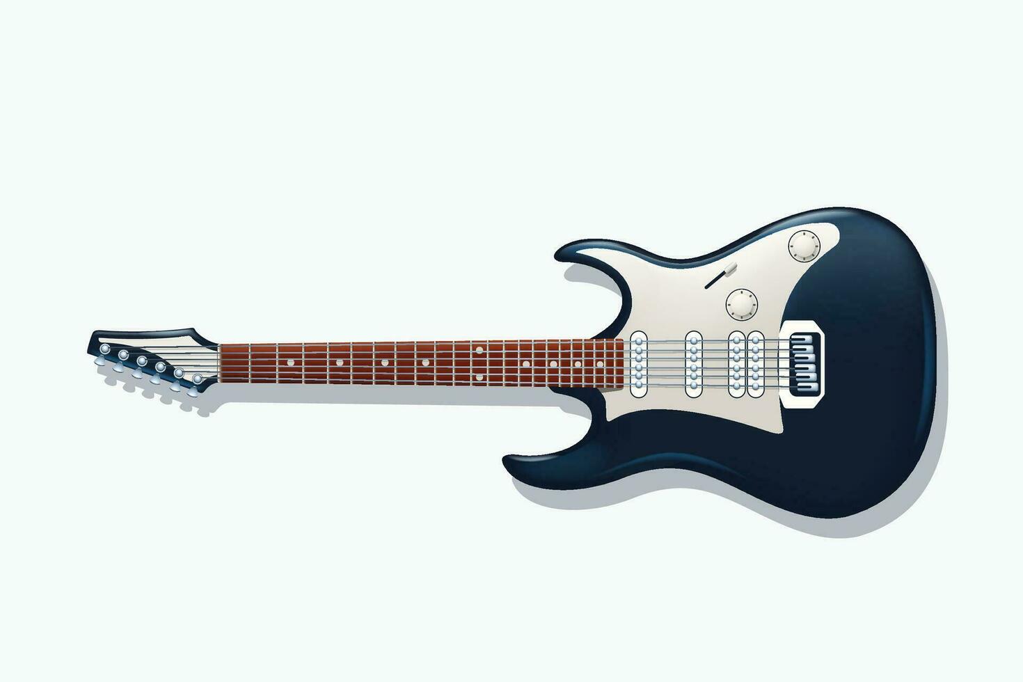 guitar on white vector