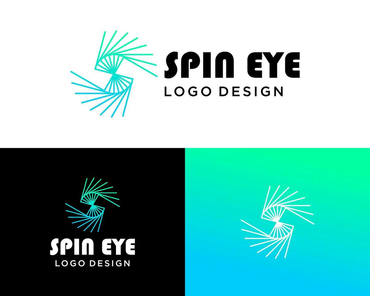 Letter S monogram eye logo design. vector