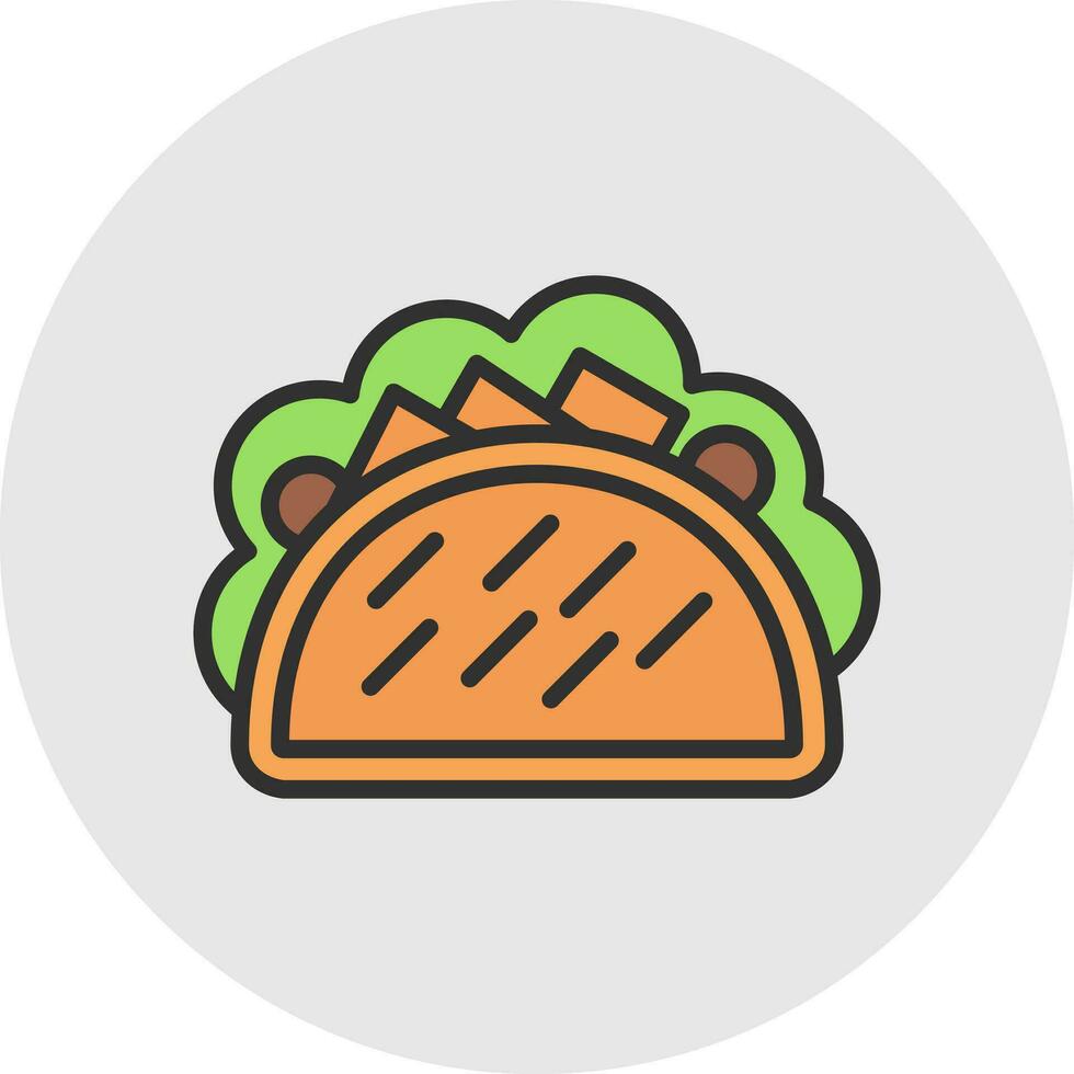 carne de vaca tacos vector icono diseño