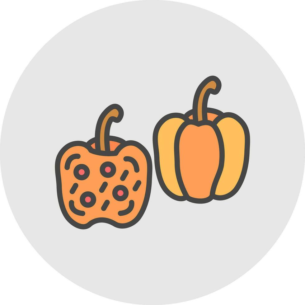 Stuffed Peppers Vector Icon Design