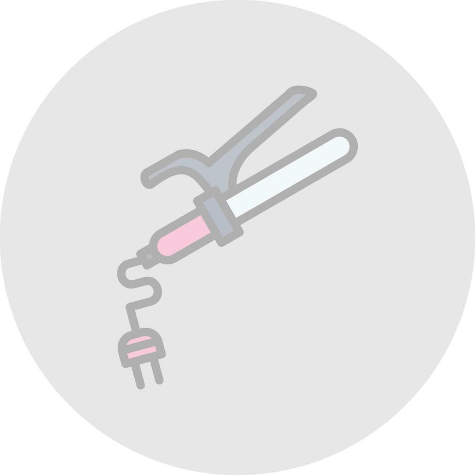 Curling Iron Vector Icon Design