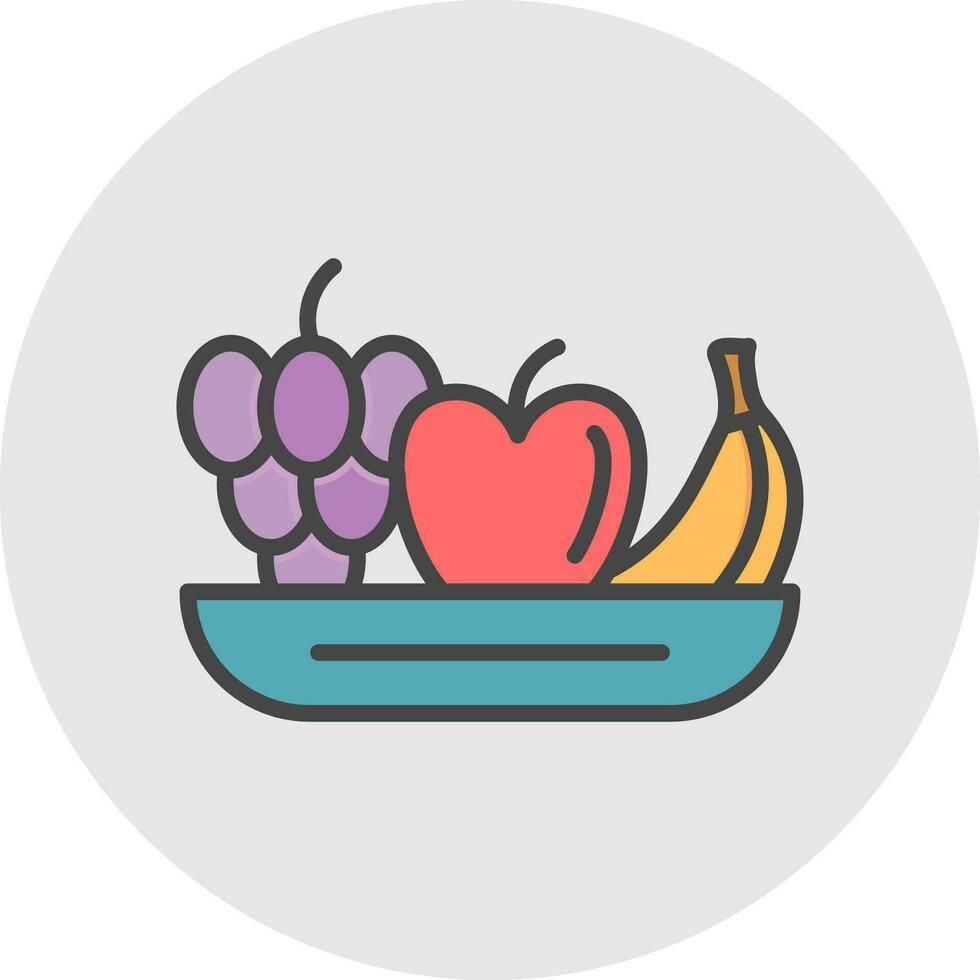 Fruta ensalada vector icono diseño