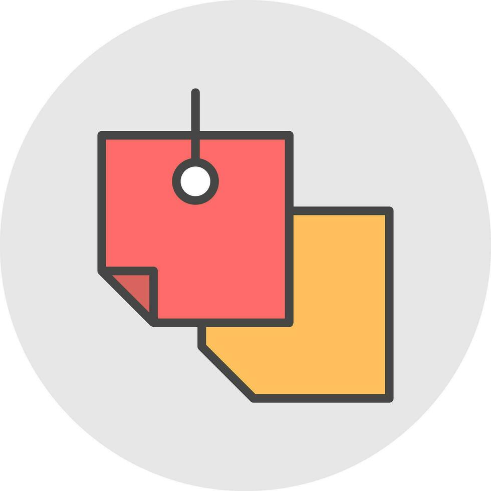 Sticky Notes Vector Icon Design
