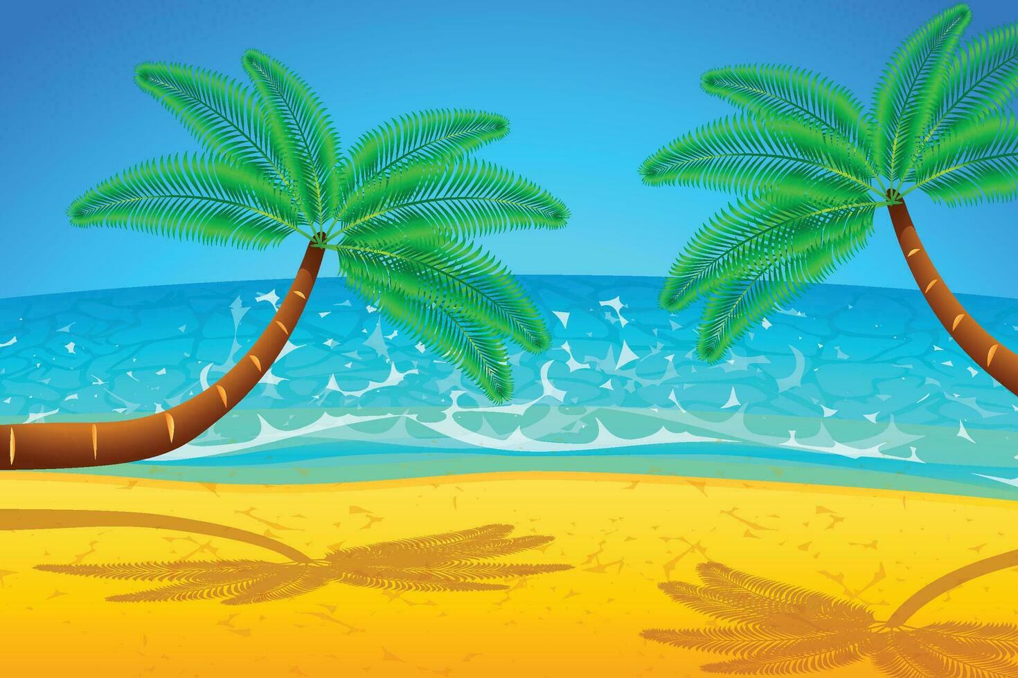 island at sunny day vector