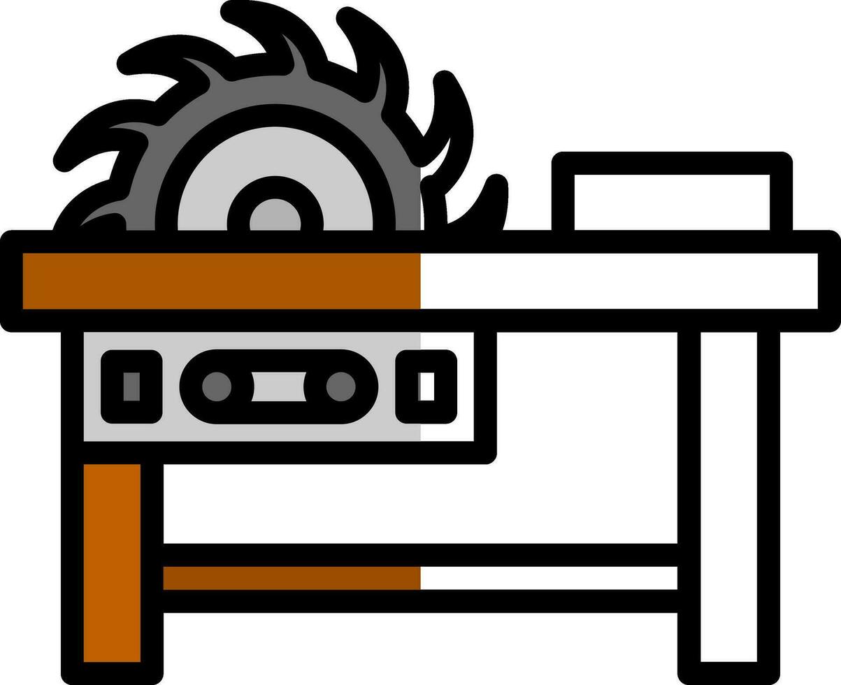 Saw machine Vector Icon Design