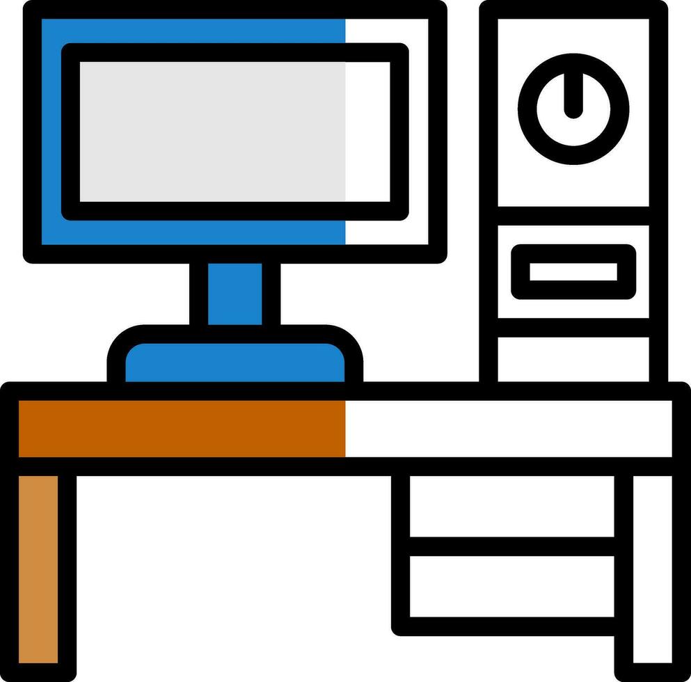 Desktop pc Vector Icon Design