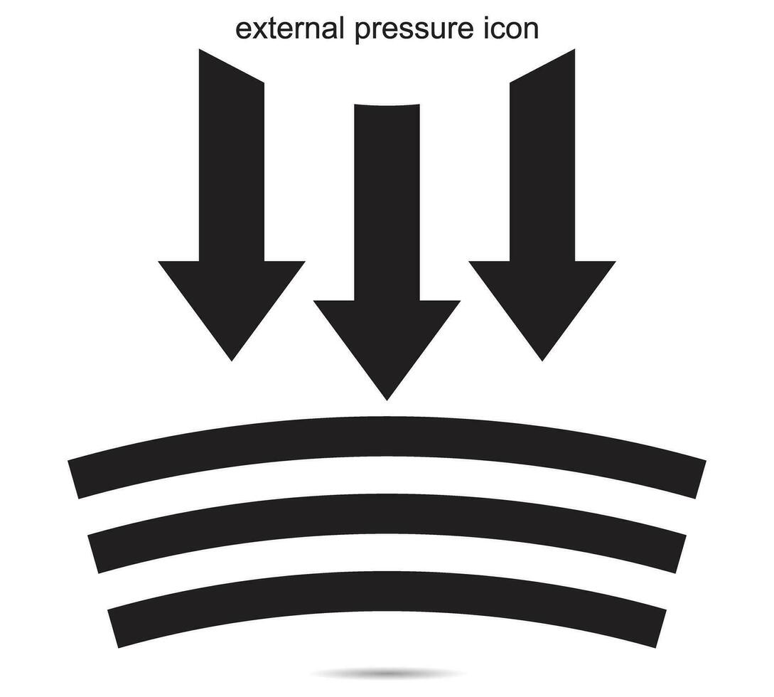 externo presión icono vector