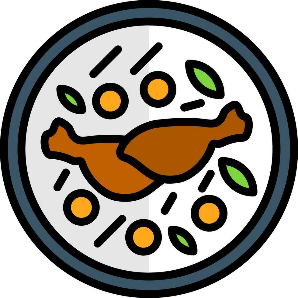 Chicken Curry Vector Icon Design