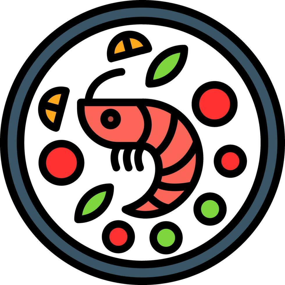 camarón gambas rebozadas vector icono diseño