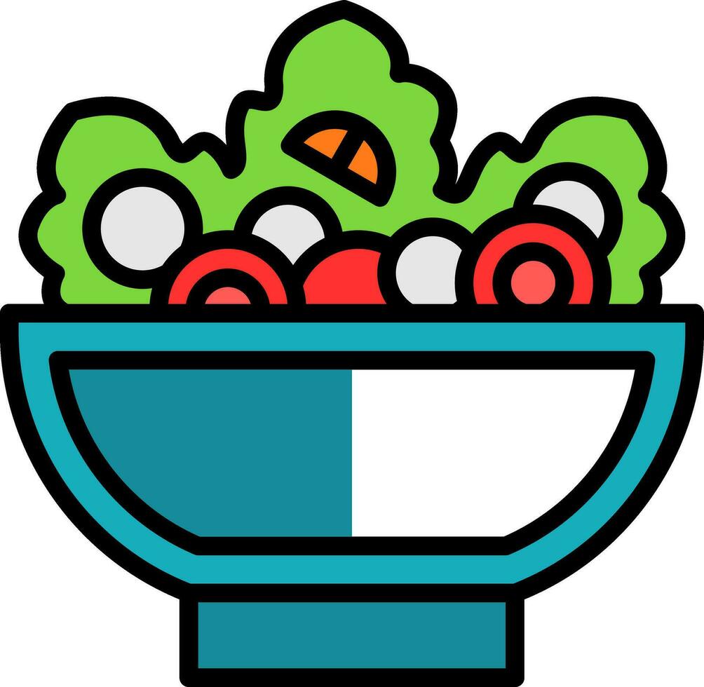 Greek Salad Vector Icon Design