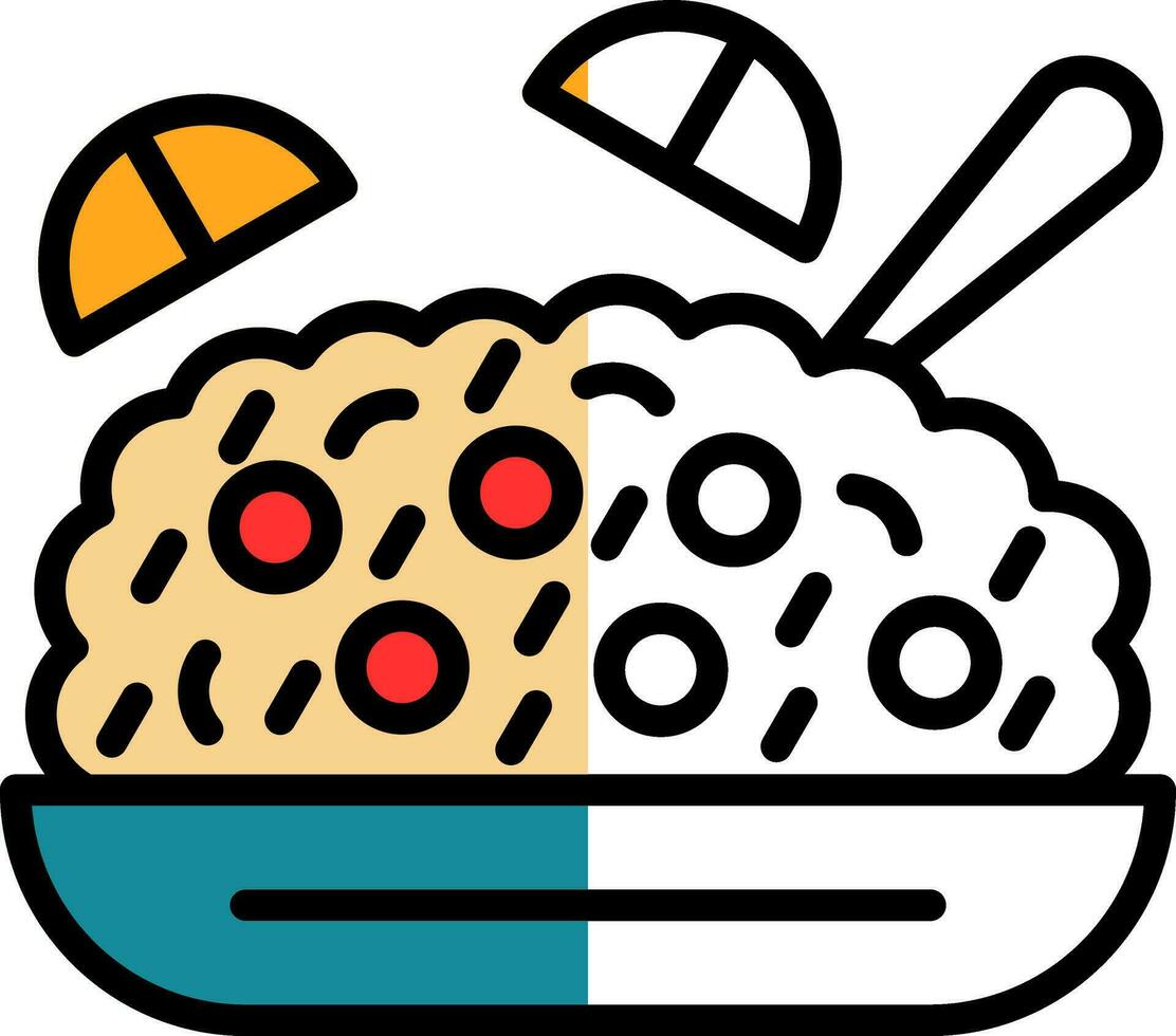 Fried Rice Vector Icon Design