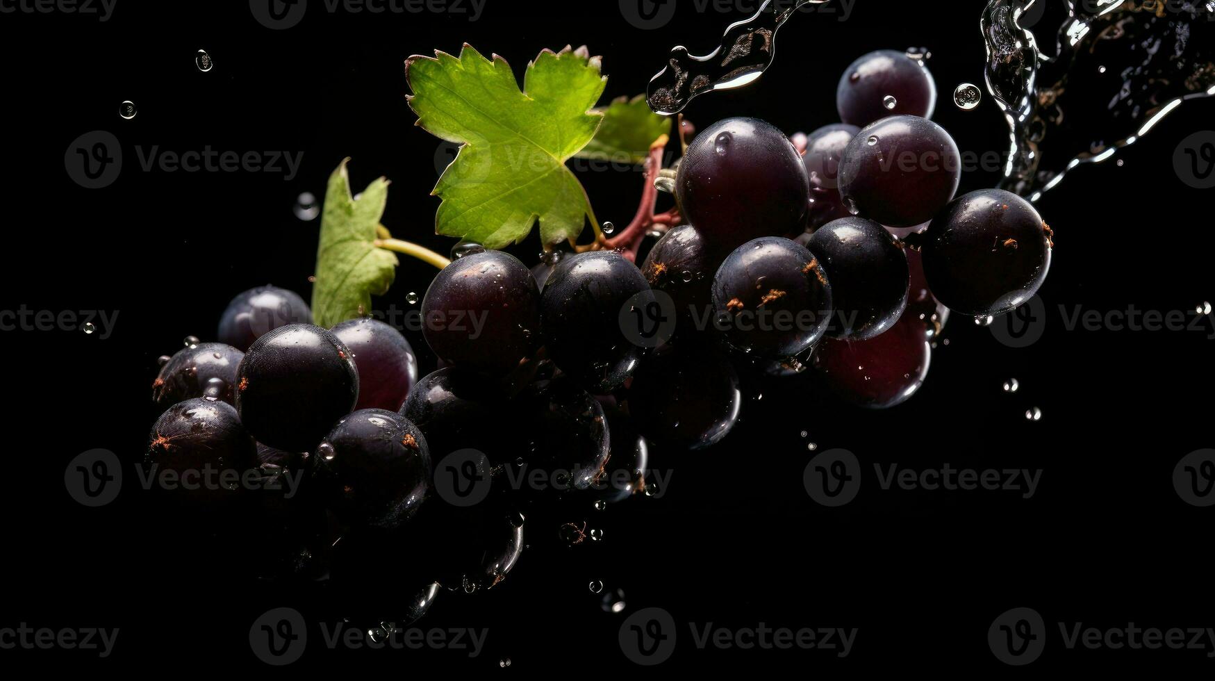 AI Generative a photo of blackcurrant