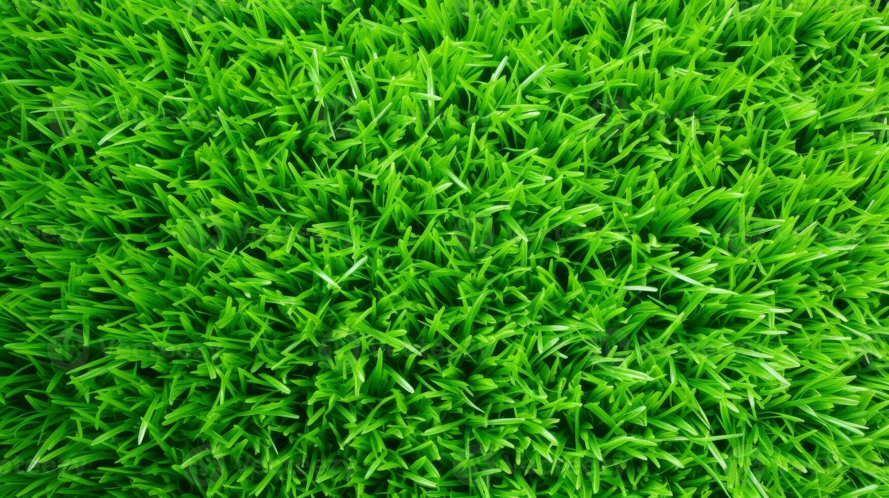 AI Generative green grass background and texture photo
