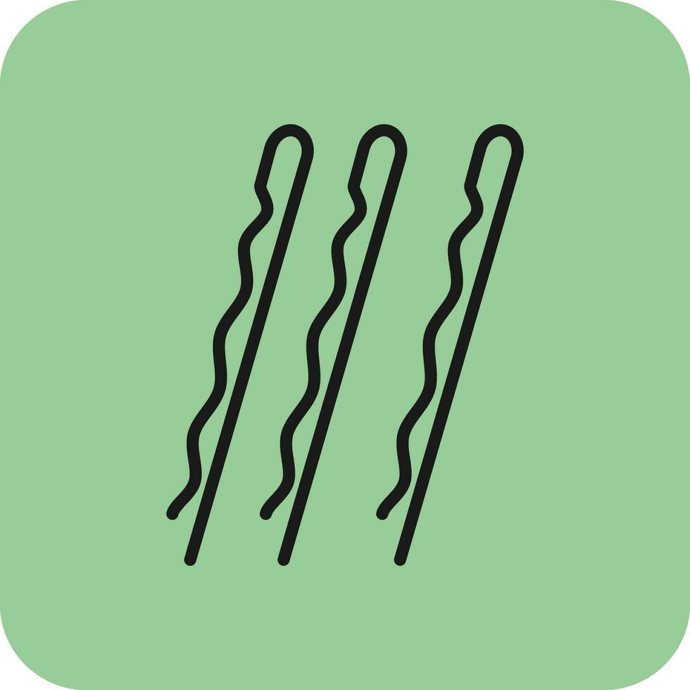 Hair Clips Vector Icon Design