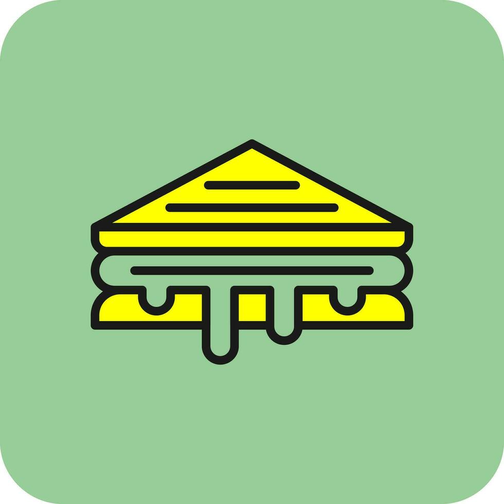 Grilled Cheese Sandwich Vector Icon Design
