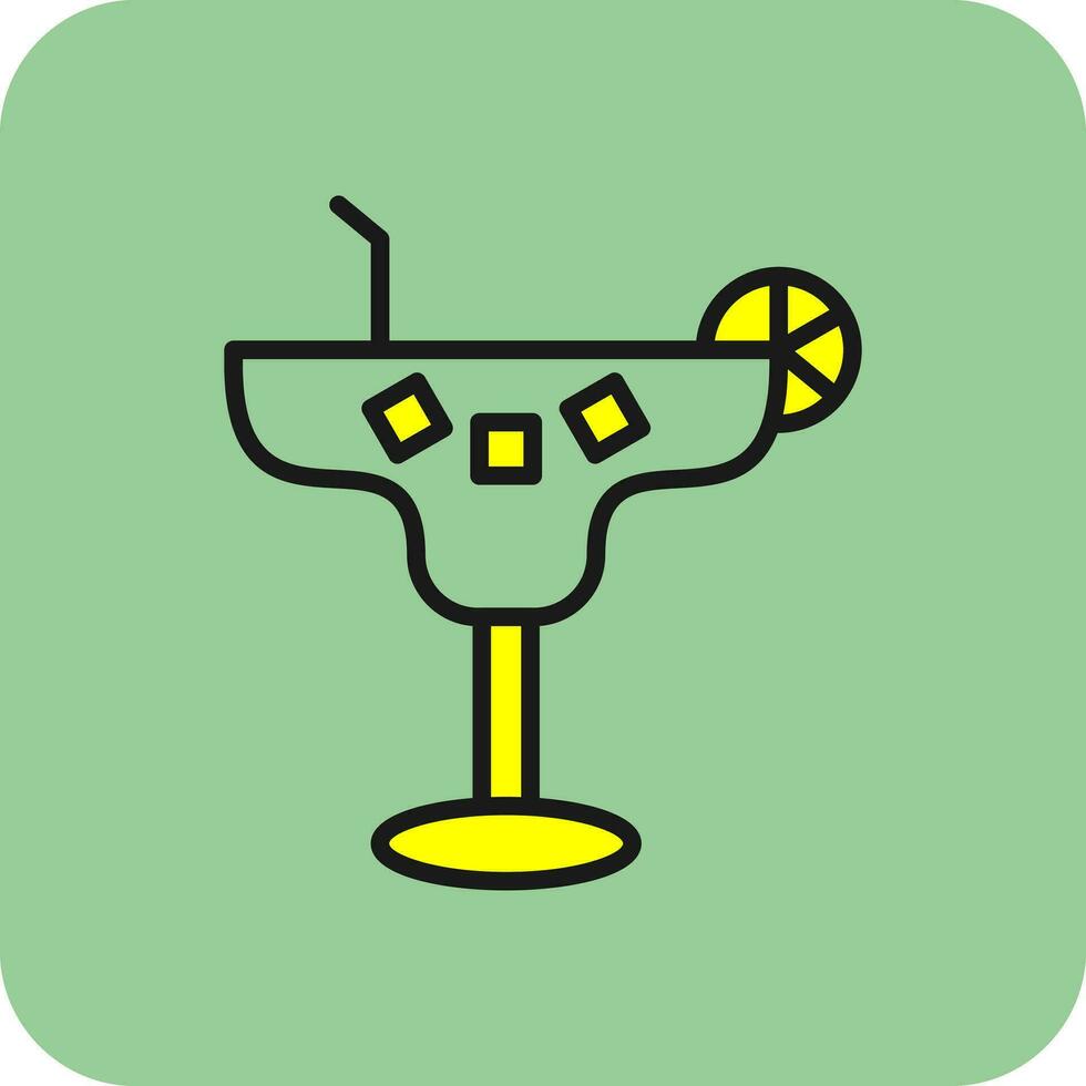 Margarita Cocktail Vector Icon Design