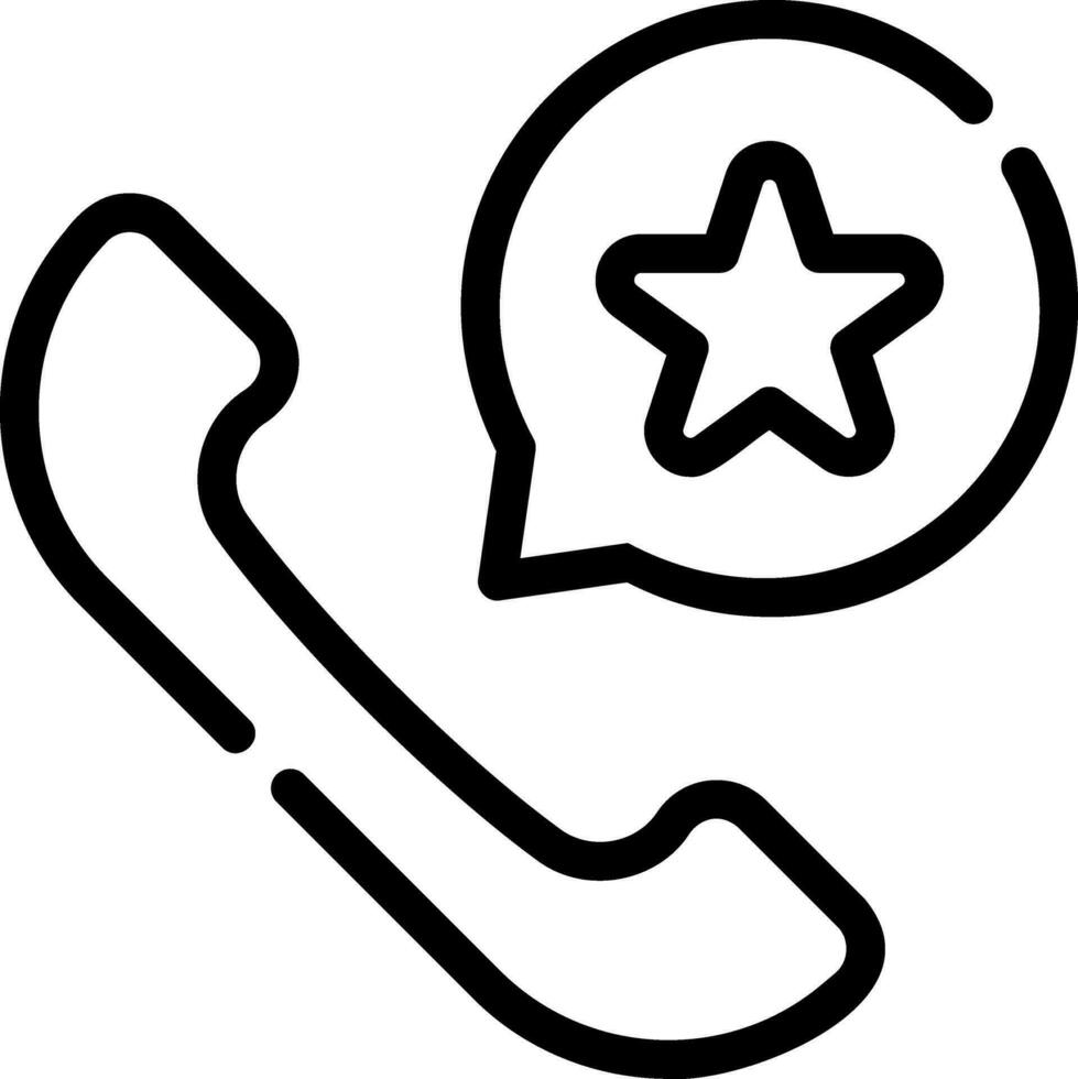 phone call line icon vector