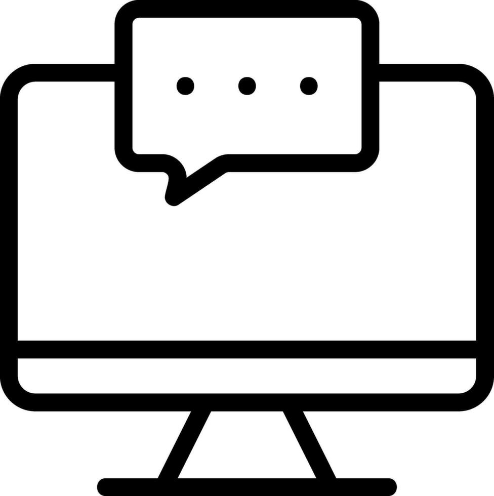 chat line icon vector