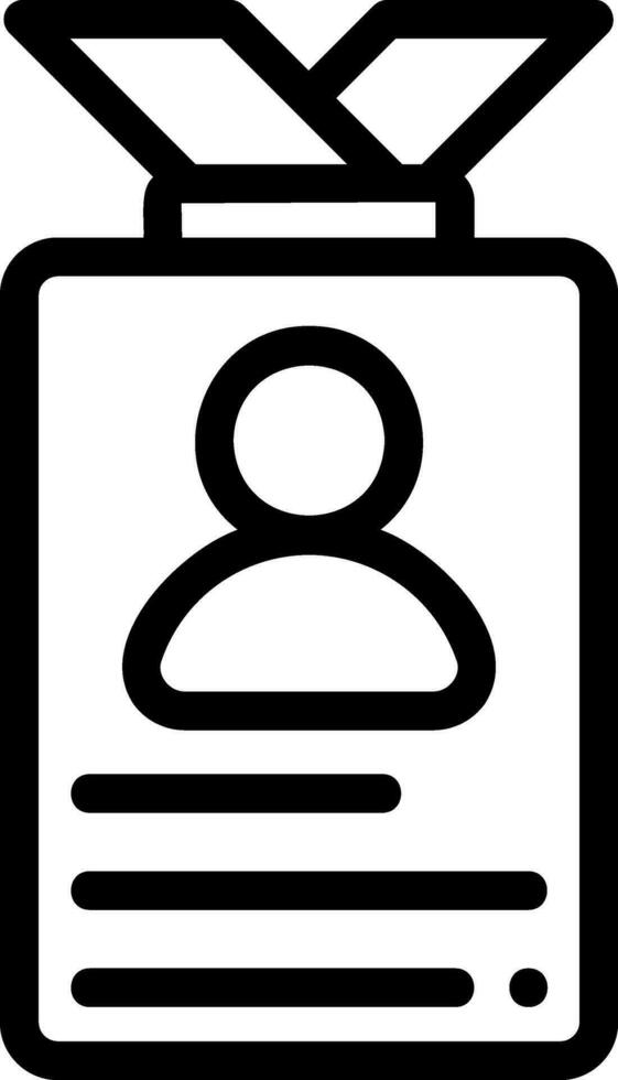 id card line icon vector