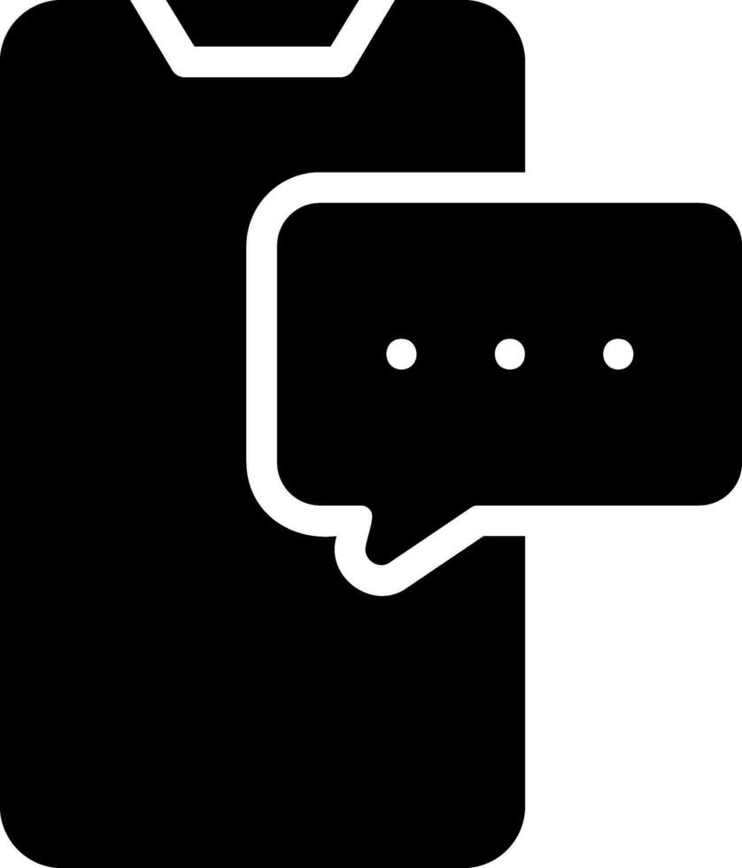 chatting glyph icon vector