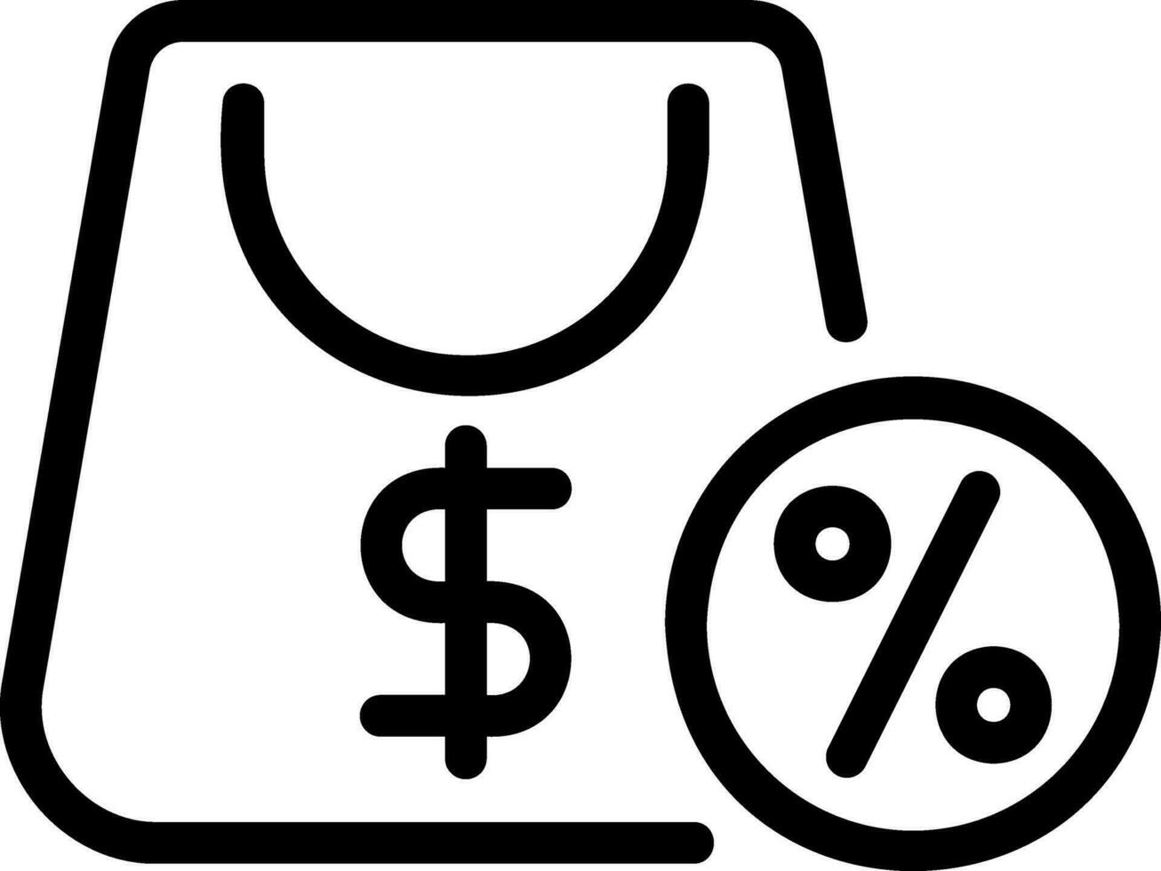 shopping bag line icon vector
