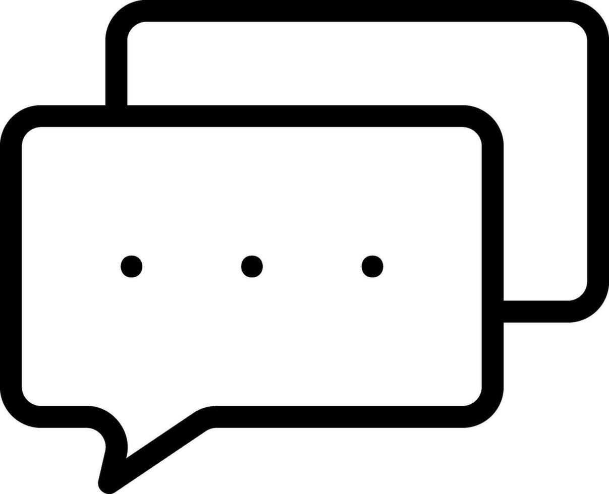 conversation line icon vector