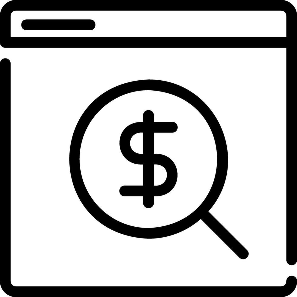 paid search line icon vector