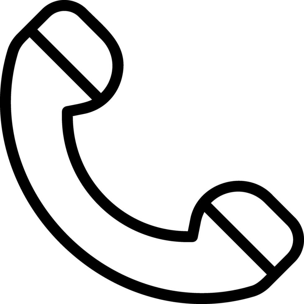 phone call line icon vector