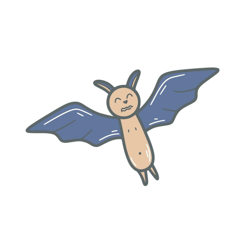 Bat clip art doodle sketch style vector