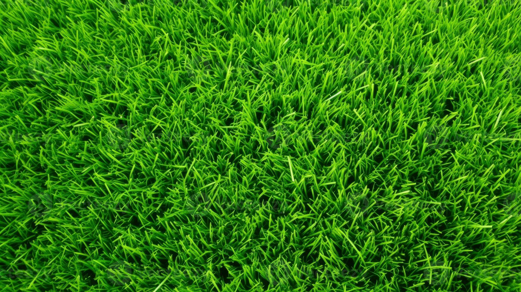 AI Generative green grass background and texture photo