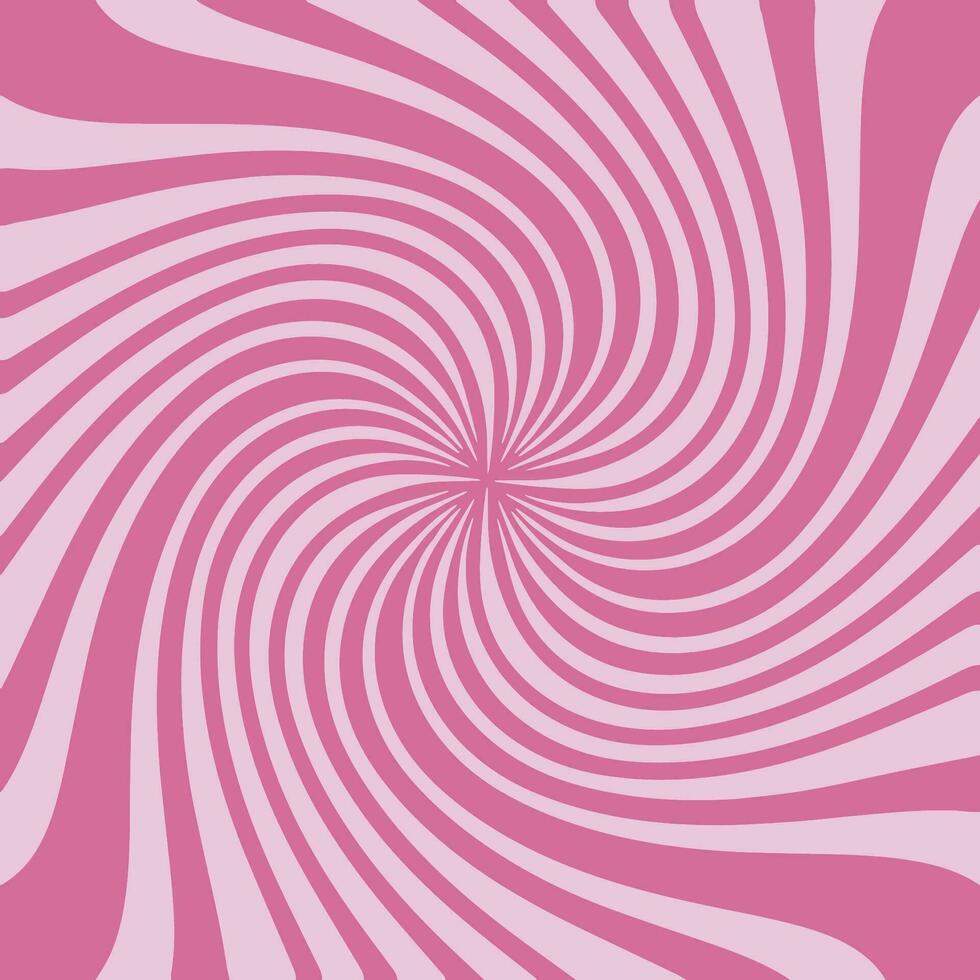 remolino rosado radial antecedentes. vórtice y espiral antecedentes. caramelo de colores fondo de pantalla con rayos de sol vistoso giratorio líneas para plantilla, bandera, póster, volantes. vector