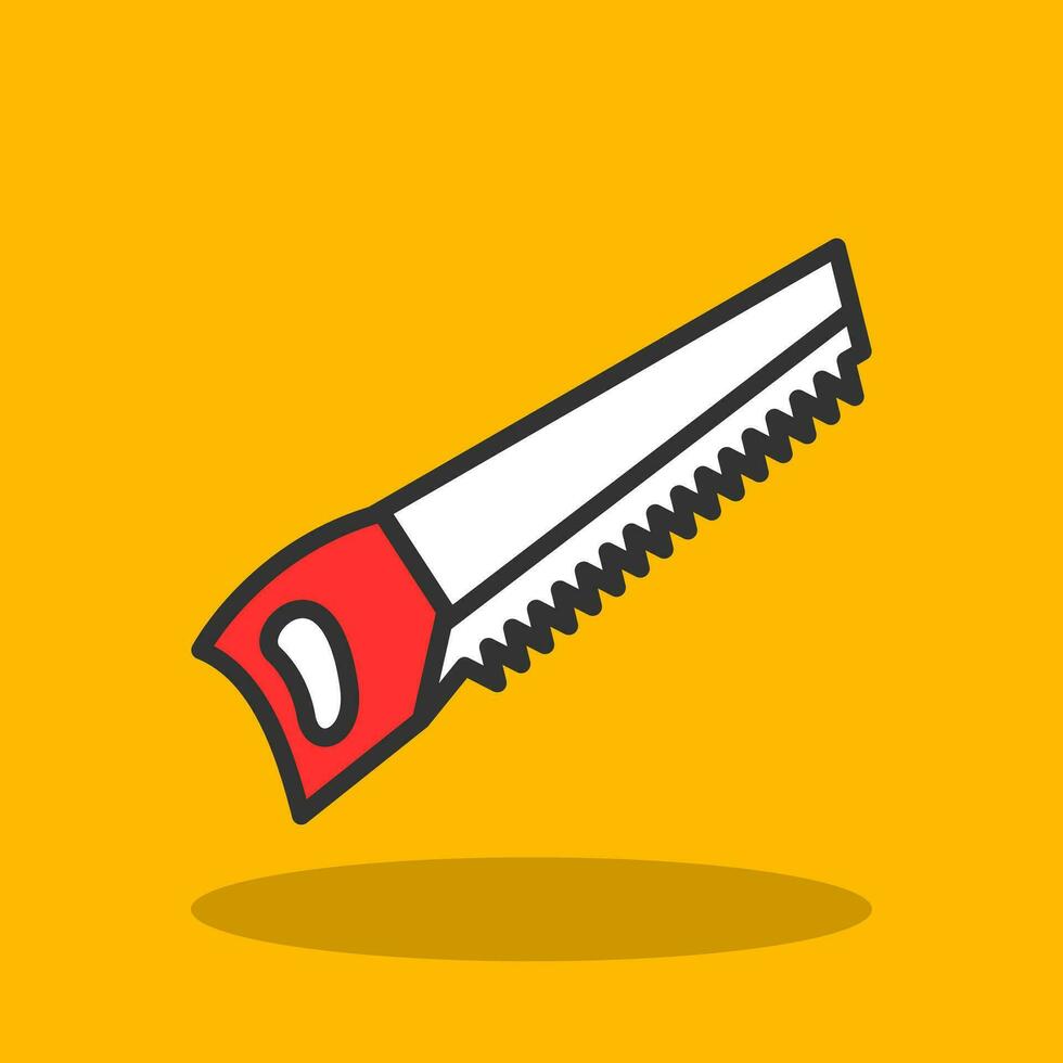 Hand saw Vector Icon Design