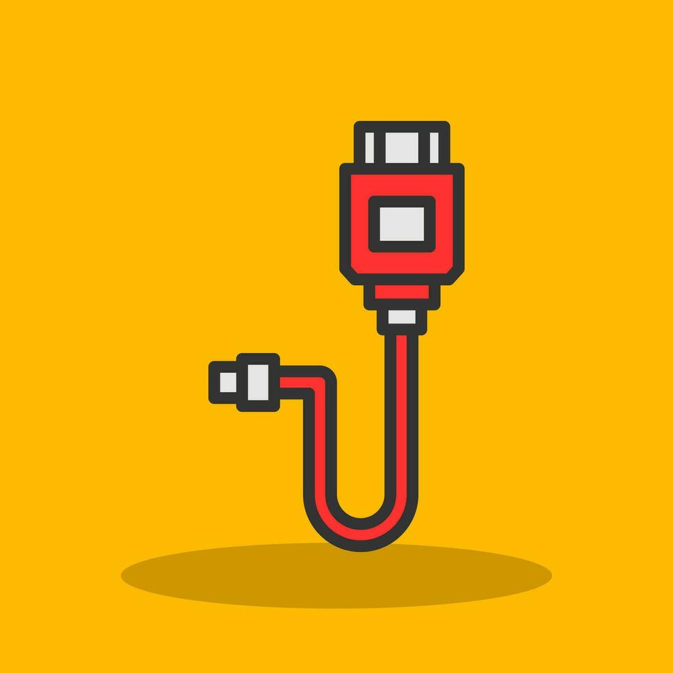 Hdmi cable Vector Icon Design