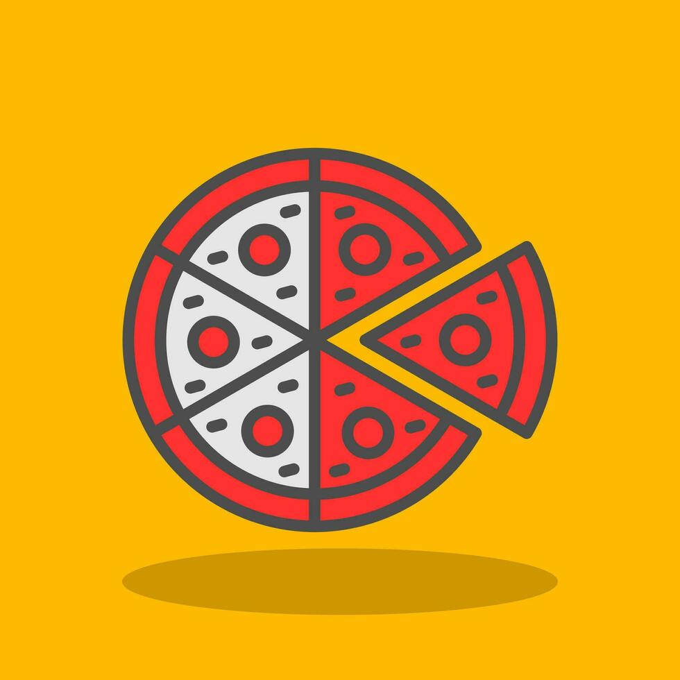 margherita Pizza vector icono diseño