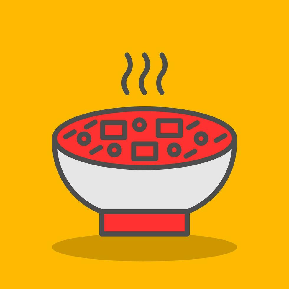 Miso Soup Vector Icon Design