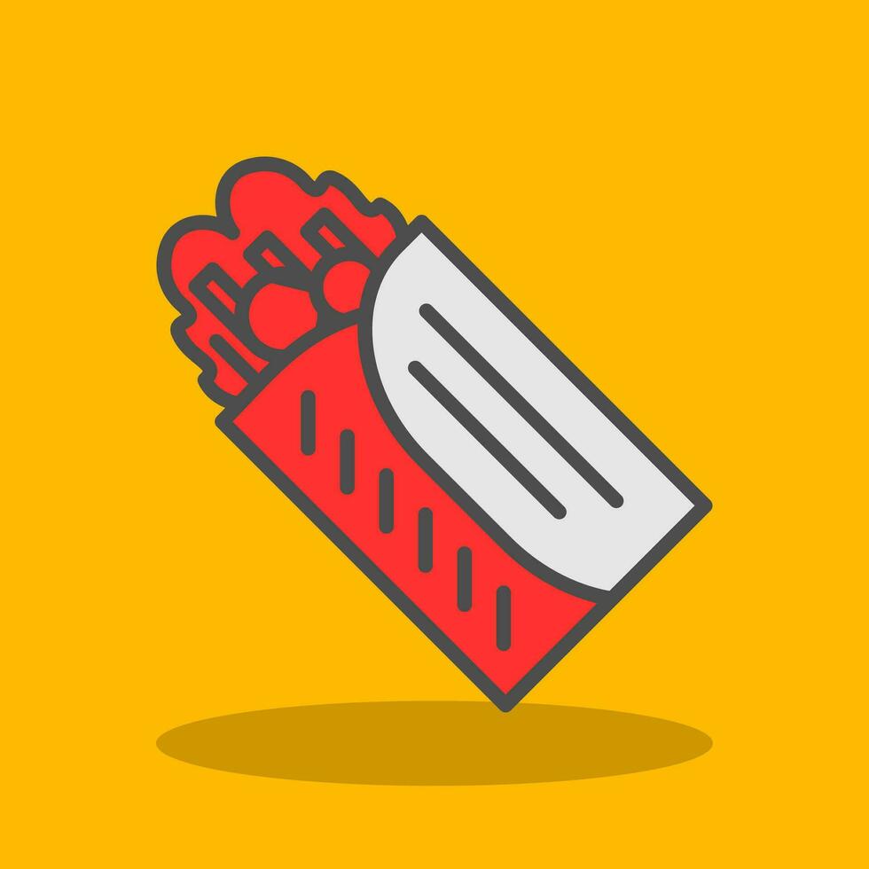 Veggie Wrap Vector Icon Design