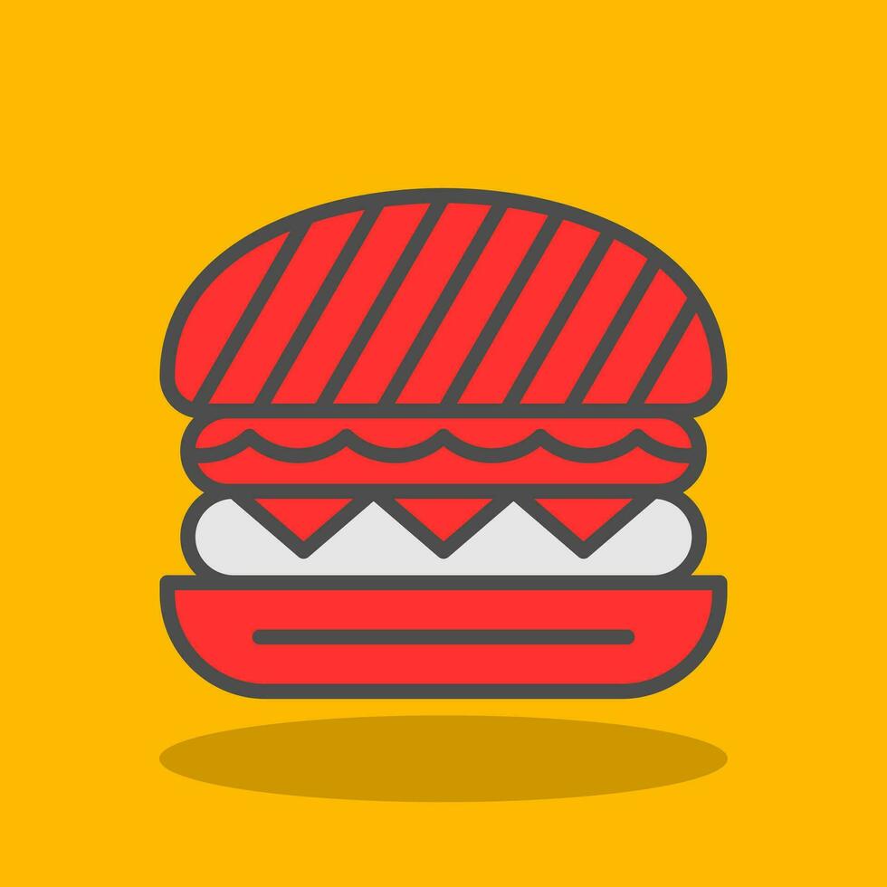 Tofu Burger Vector Icon Design