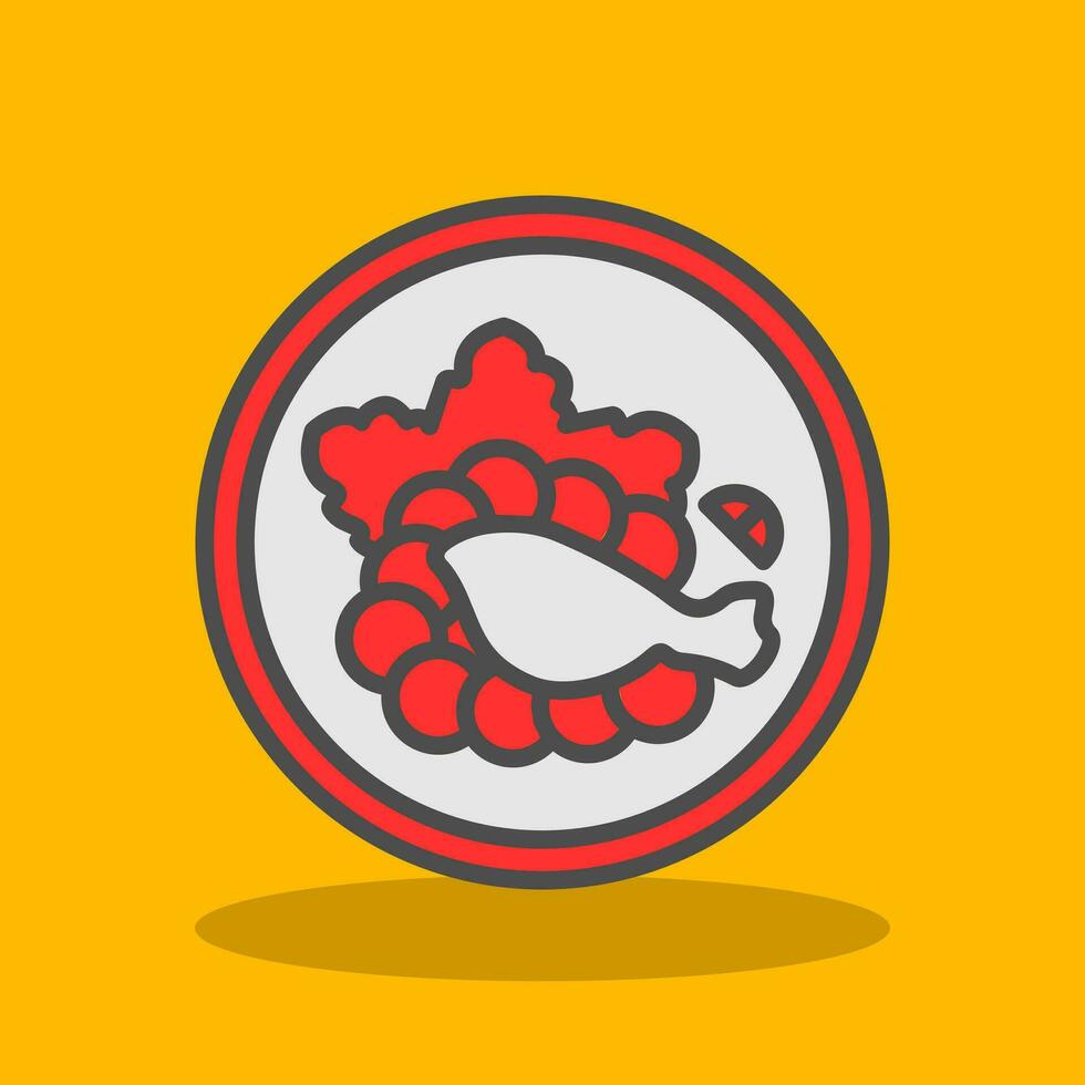 Chicken Salad Vector Icon Design