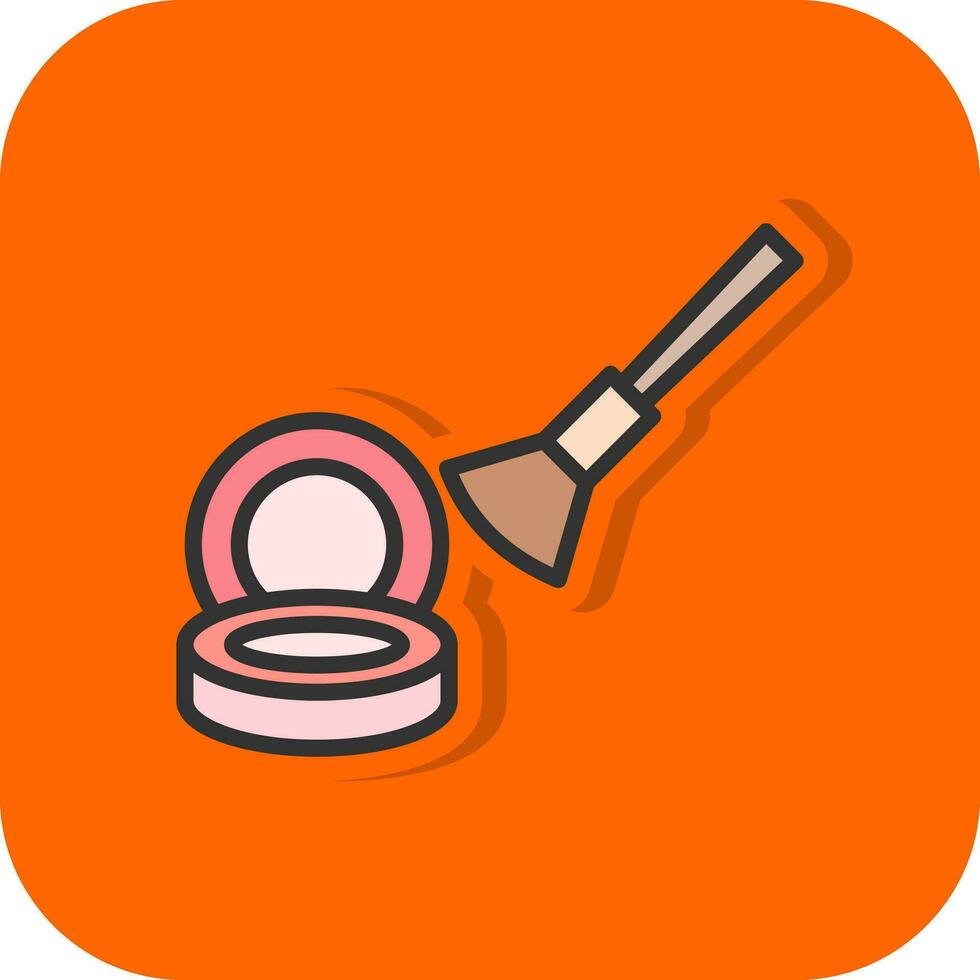 Setting Powder Brush Vector Icon Design