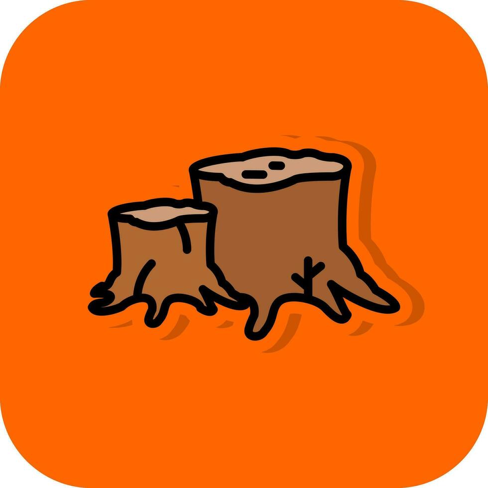 Stump Vector Icon Design